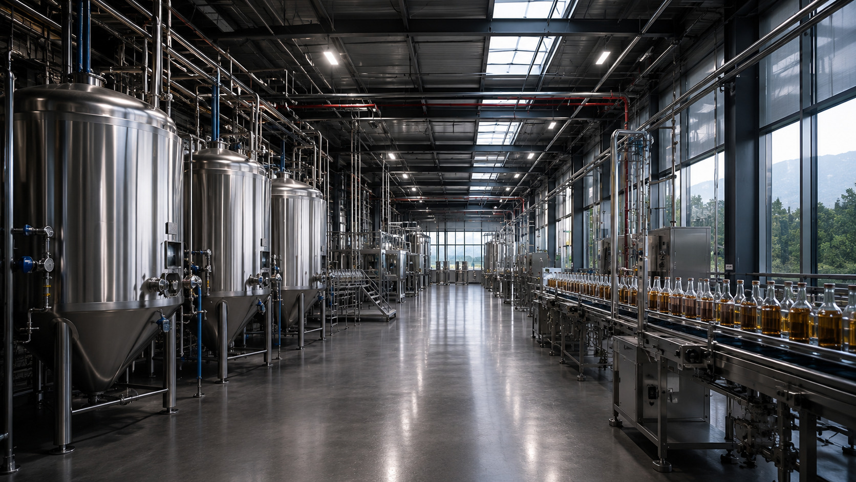 Beverage production facility — process HVAC and utilities